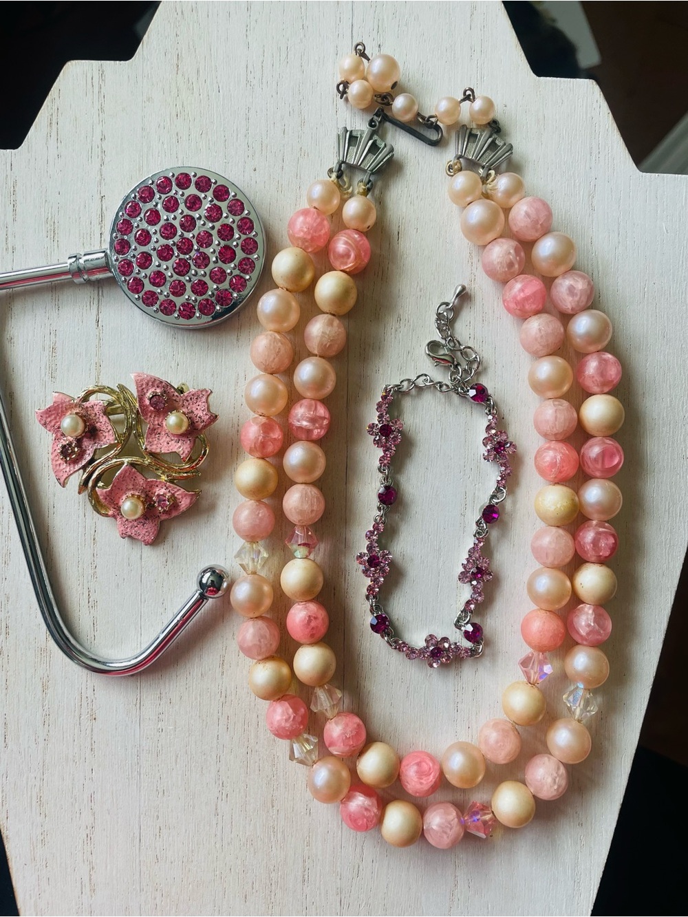 Pink Jewellery Lot - Vintage to Modern